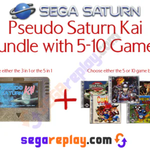 Sega Saturn Bundle: 5 or 10 Games with Pseudo Kai Cartridge of