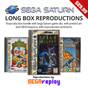 sega saturn longbox reproduction,sega saturn manual reproduction