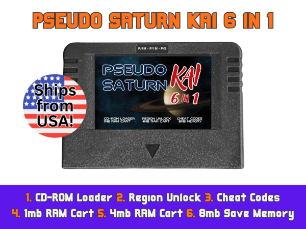 5 in 1 (4 in 1) pseudo saturn kai bootloader cartridge