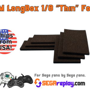 New, 1/8 inch "thin", Long Box foam insert, OEM spec (Sega CD, Saturn, PS1)