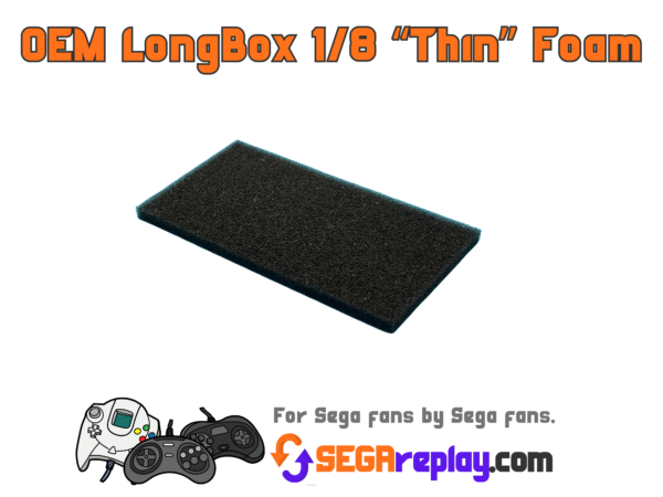 New, 1/8 inch "thin", Long Box foam insert, OEM spec (Sega CD, Saturn, PS1) - Image 2