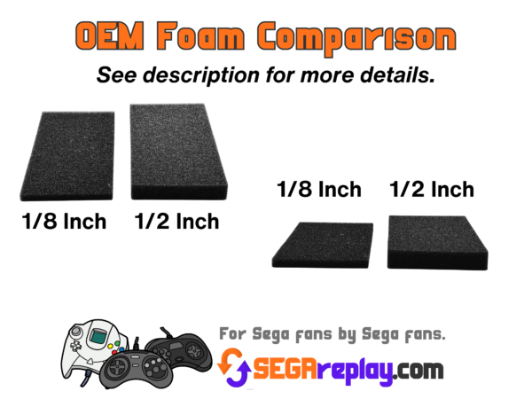 New, 1/2 inch "thck", Long Box foam insert, OEM spec (Sega CD, Saturn, PS1) - Image 2