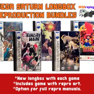 sega saturn long box reproduction bundles with game and case plus manual option