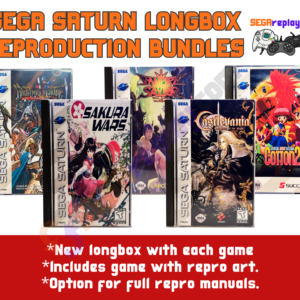 sega saturn long box reproduction bundles with game and case plus manual option