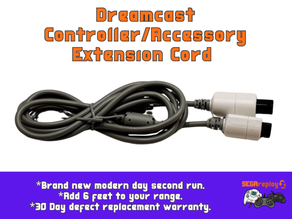 new extension cable for sega dreamcast controllers and accessories