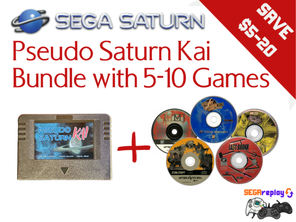 sega saturn bundle: 5 games with pseudo kai cartridge