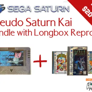 sega saturn bundle: 5 or 10 games in longboxes with pseudo kai cartridge of your choice