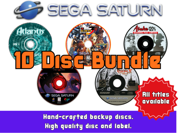 Sega Saturn Bundle: 10 Reproduction Games