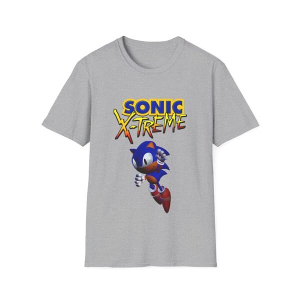 sonic x treme, sega saturn, unisex softstyle t shirt