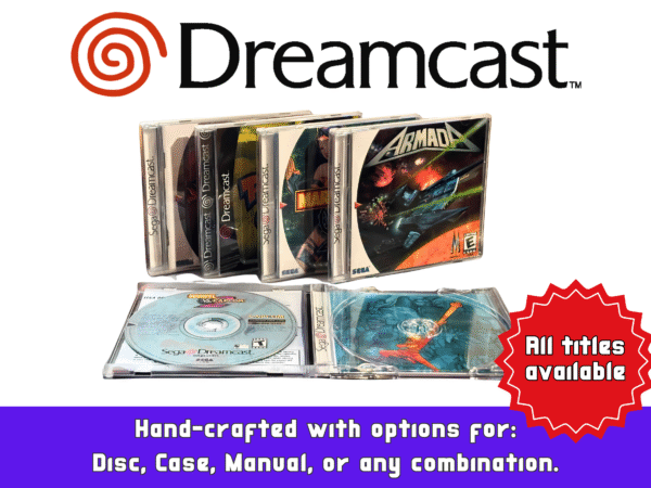 Sega Dreamcast Reproduction Games (With options for: jewel case, front/rear inserts, and manual)