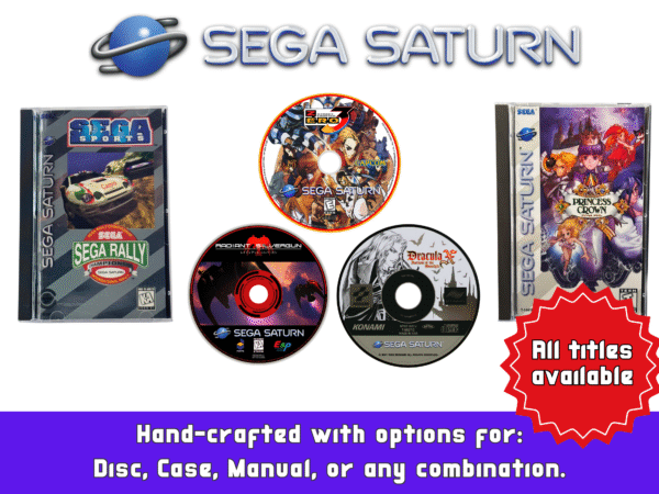 Sega Saturn Reproduction Games (With long box and reproduction manual)