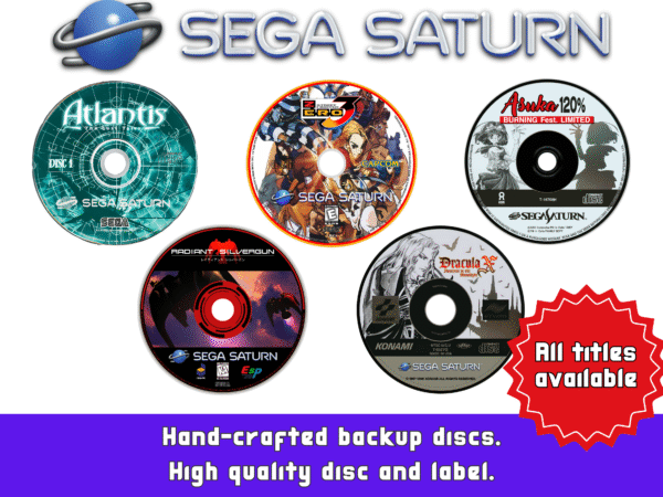 Sega Saturn Reproduction Games (No reproduction box or manual)