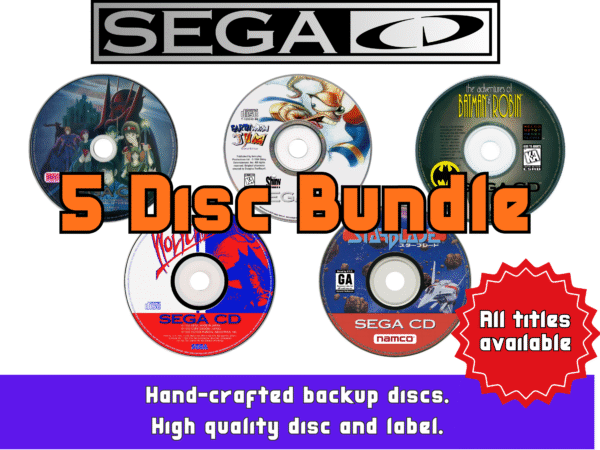 Sega CD Reproduction Games, 5 Disc Bundle