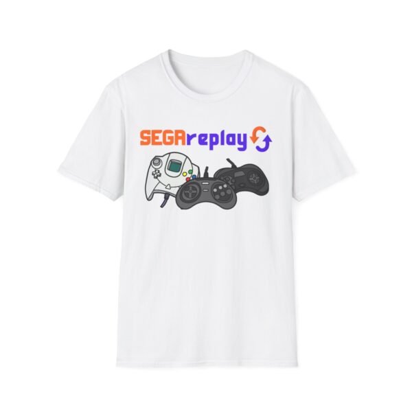 Sega Replay, V.1, Sega Saturn, Sega Dreamcast, Sega CD, Sega Genesis, Unisex Softstyle T-Shirt - Image 21