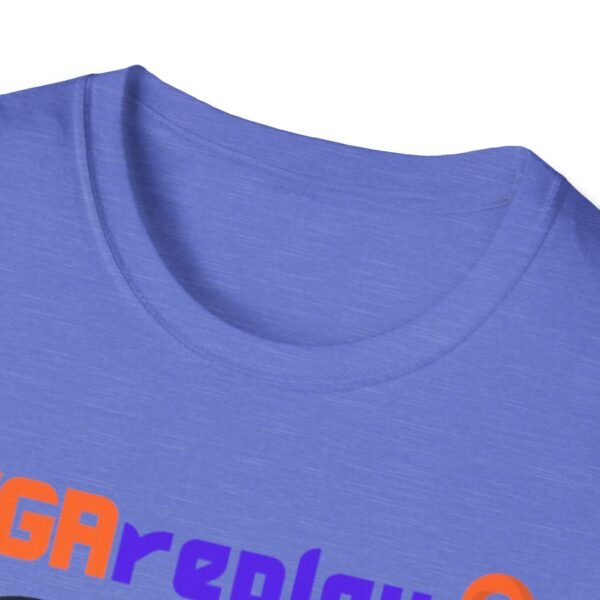 Sega Replay, V.1, Sega Saturn, Sega Dreamcast, Sega CD, Sega Genesis, Unisex Softstyle T-Shirt - Image 3
