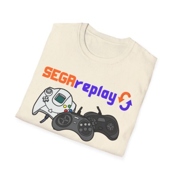 Sega Replay, V.1, Sega Saturn, Sega Dreamcast, Sega CD, Sega Genesis, Unisex Softstyle T-Shirt - Image 40
