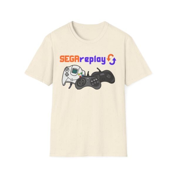 Sega Replay, V.1, Sega Saturn, Sega Dreamcast, Sega CD, Sega Genesis, Unisex Softstyle T-Shirt - Image 37