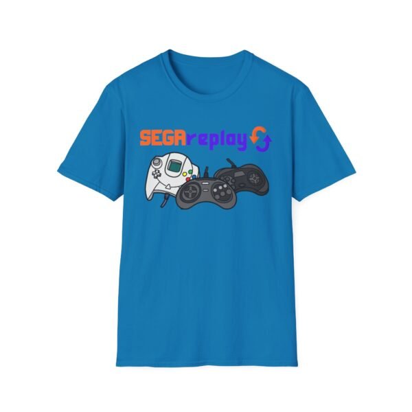 Sega Replay, V.1, Sega Saturn, Sega Dreamcast, Sega CD, Sega Genesis, Unisex Softstyle T-Shirt - Image 45