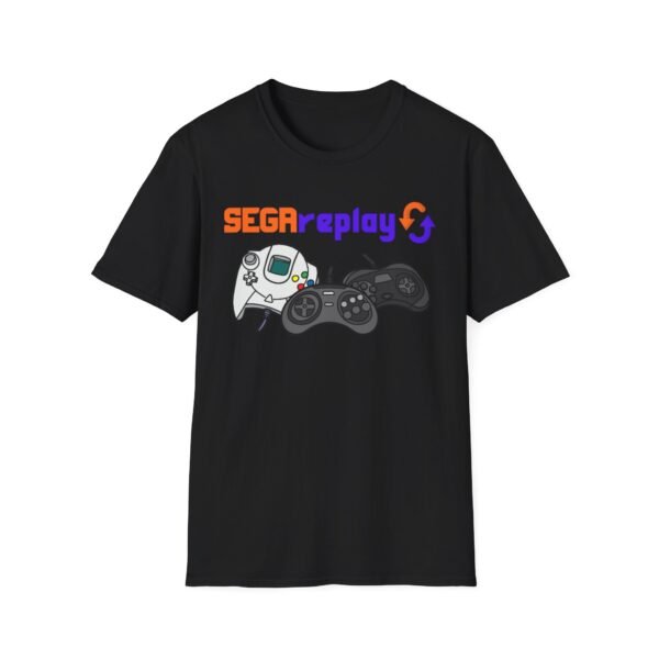 Sega Replay, V.1, Sega Saturn, Sega Dreamcast, Sega CD, Sega Genesis, Unisex Softstyle T-Shirt - Image 25