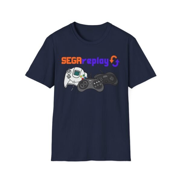 Sega Replay, V.1, Sega Saturn, Sega Dreamcast, Sega CD, Sega Genesis, Unisex Softstyle T-Shirt - Image 13