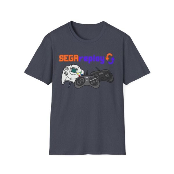 Sega Replay, V.1, Sega Saturn, Sega Dreamcast, Sega CD, Sega Genesis, Unisex Softstyle T-Shirt - Image 33