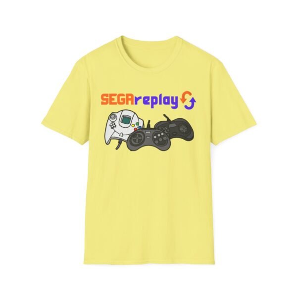 Sega Replay, V.1, Sega Saturn, Sega Dreamcast, Sega CD, Sega Genesis, Unisex Softstyle T-Shirt - Image 29
