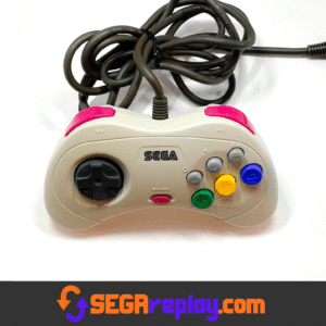 Sega Saturn White Controller S, Japanese Style, OEM (Refurbished)