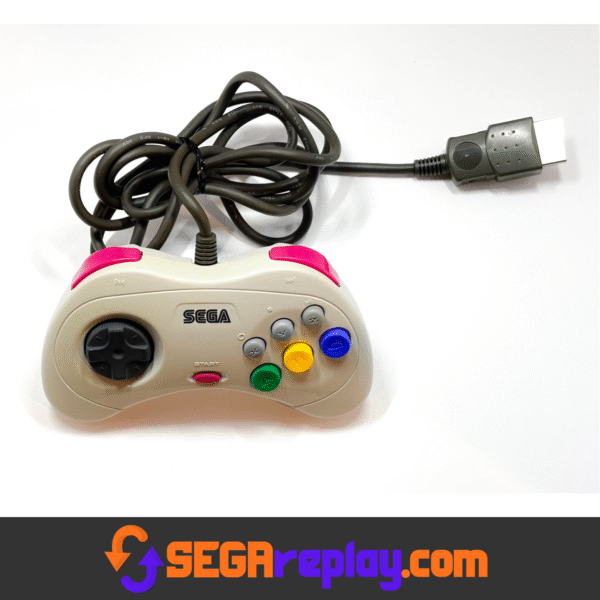 Sega Saturn White Controller S, Japanese Style, OEM (Refurbished) - Image 2