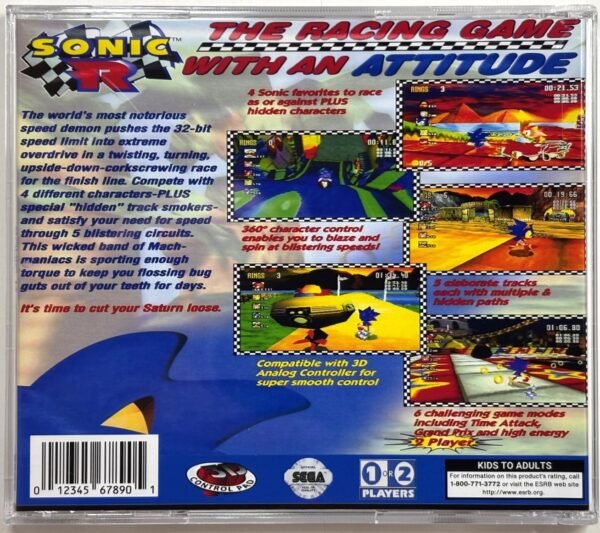 Sonic R, Custom Jewel Case (Saturn) - Image 4