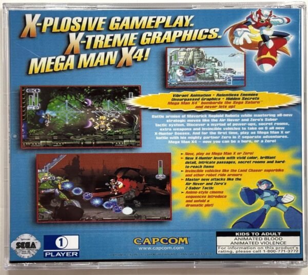 Megaman X4, Custom Jewel Case (Saturn) - Image 4