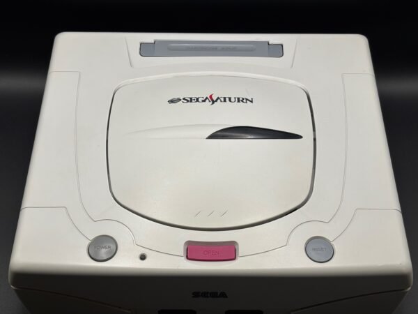 Sega Saturn White Console w OEM White Controller S & NEW Pseudo Kai, all cables + Any 5 Games! - Image 2