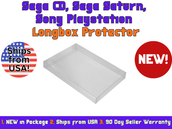 Clear Long Box Longbox Case Protectors for SEGA CD, SATURN, PS1 - Ships from USA
