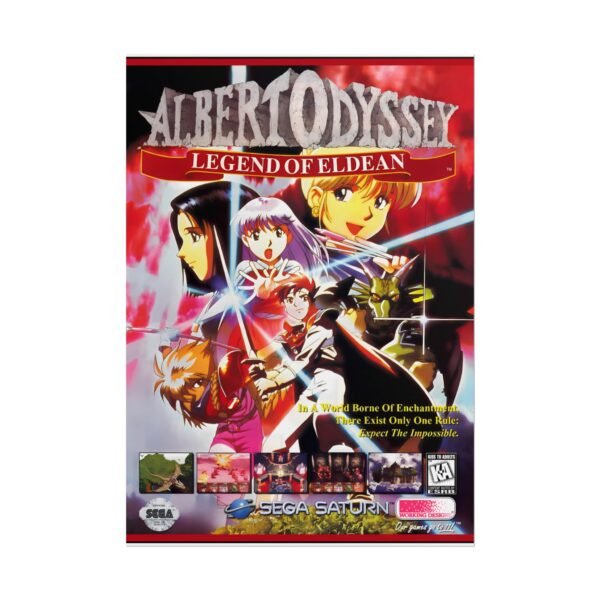 Albert Odyssey Legend of Eldean Poster for Sega Saturn, Retro Gaming Wall Art, Vintage Gaming Art, Multiple Sizes - Image 3