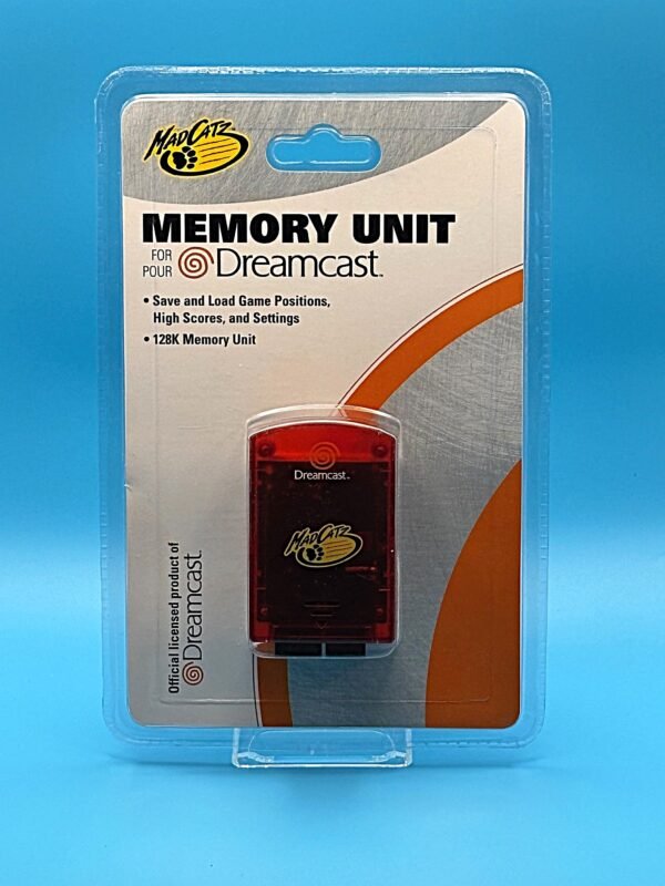 Mad Catz Dreamcast Memory Unit, Translucent Red, NIB (Sega Dreamcast)