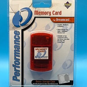 Performance Dreamcast Memory Unit, Translucent Red, 200 Blocks, Hardshell Case, NIB (Sega Dreamcast)