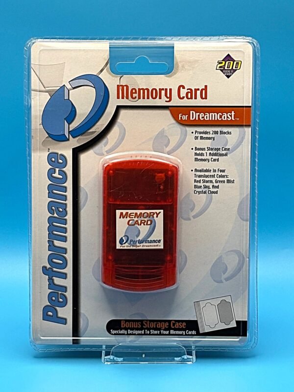 Performance Dreamcast Memory Unit, Translucent Red, 200 Blocks, Hardshell Case, NIB (Sega Dreamcast)