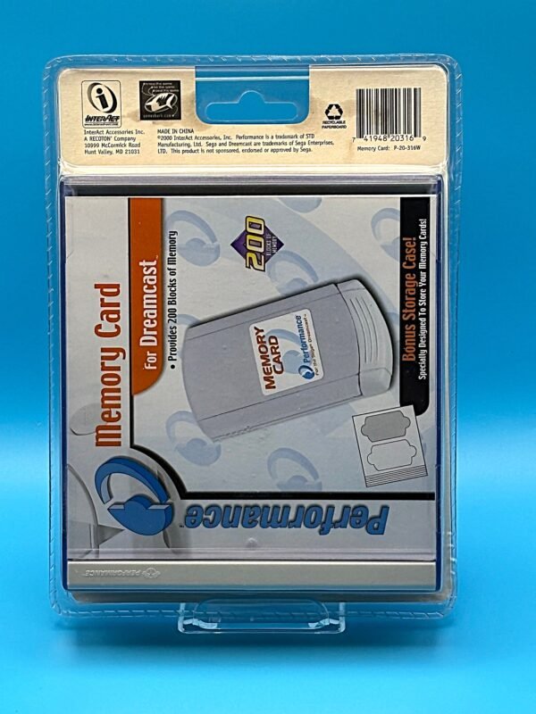 Performance Dreamcast Memory Unit, Translucent Red, 200 Blocks, Hardshell Case, NIB (Sega Dreamcast) - Image 2