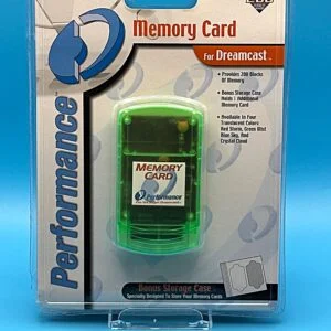 Performance Dreamcast Memory Unit, Translucent Green, 200 Blocks, Hardshell Case, NIB (Sega Dreamcast)