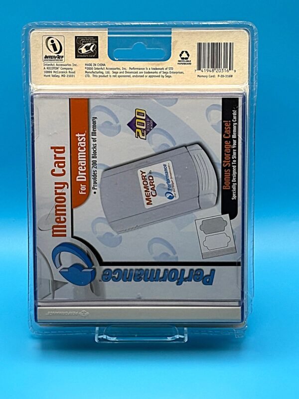 Performance Dreamcast Memory Unit, Translucent Green, 200 Blocks, Hardshell Case, NIB (Sega Dreamcast) - Image 2