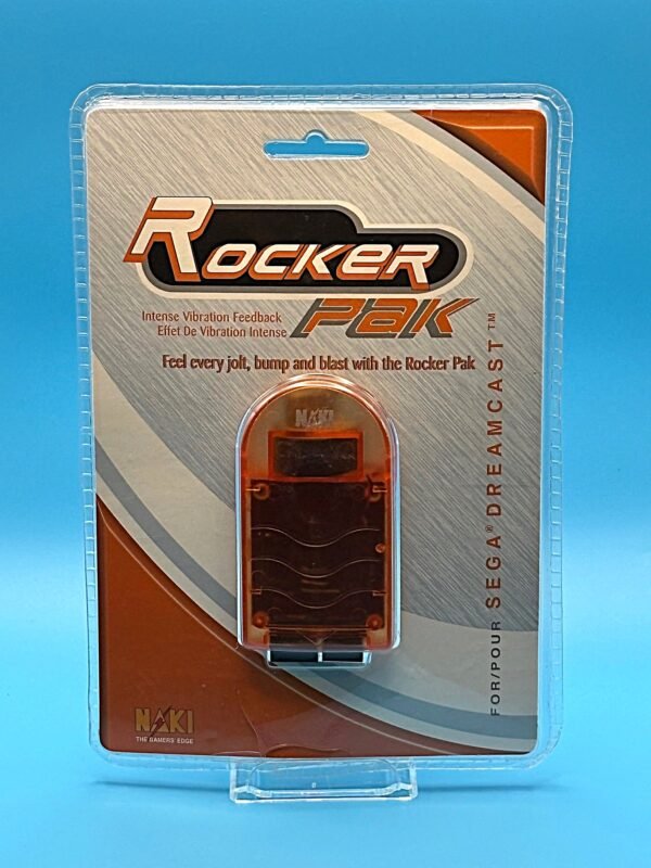 Naki Rocker Pack, Rumble Pack, Translucent Orange, NIB (Sega Dreamcast)
