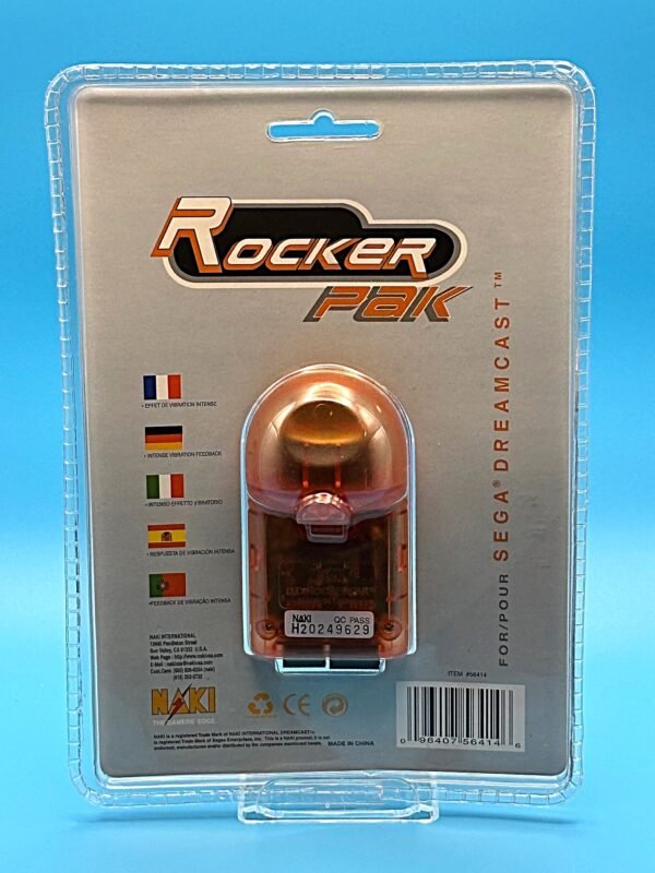 Naki Rocker Pack, Rumble Pack, Translucent Orange, NIB (Sega Dreamcast) - Image 3