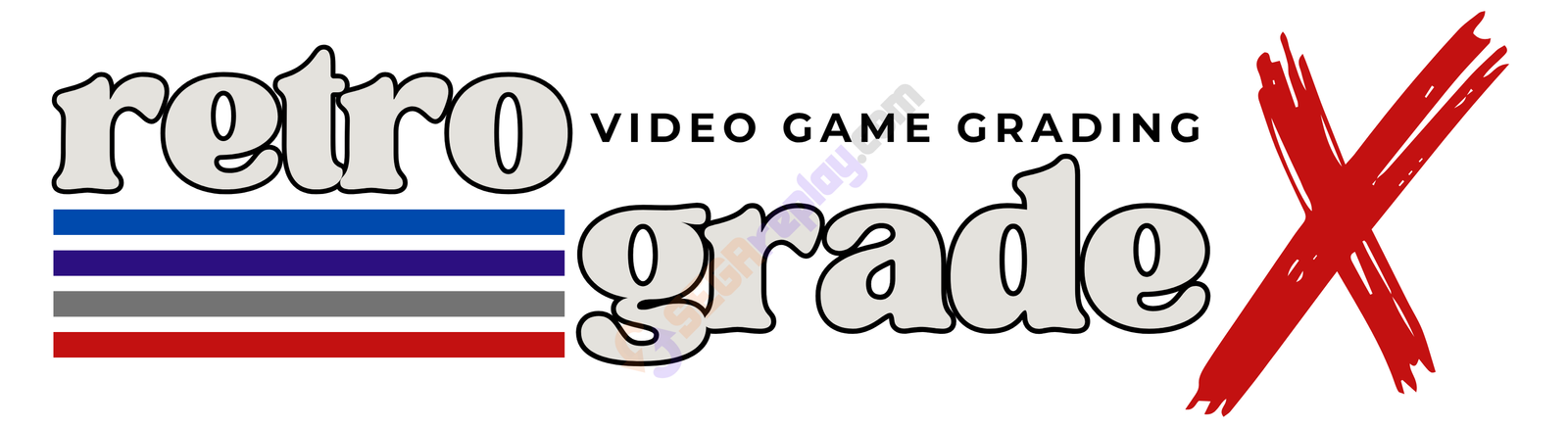 retrograde x white background video game grading service