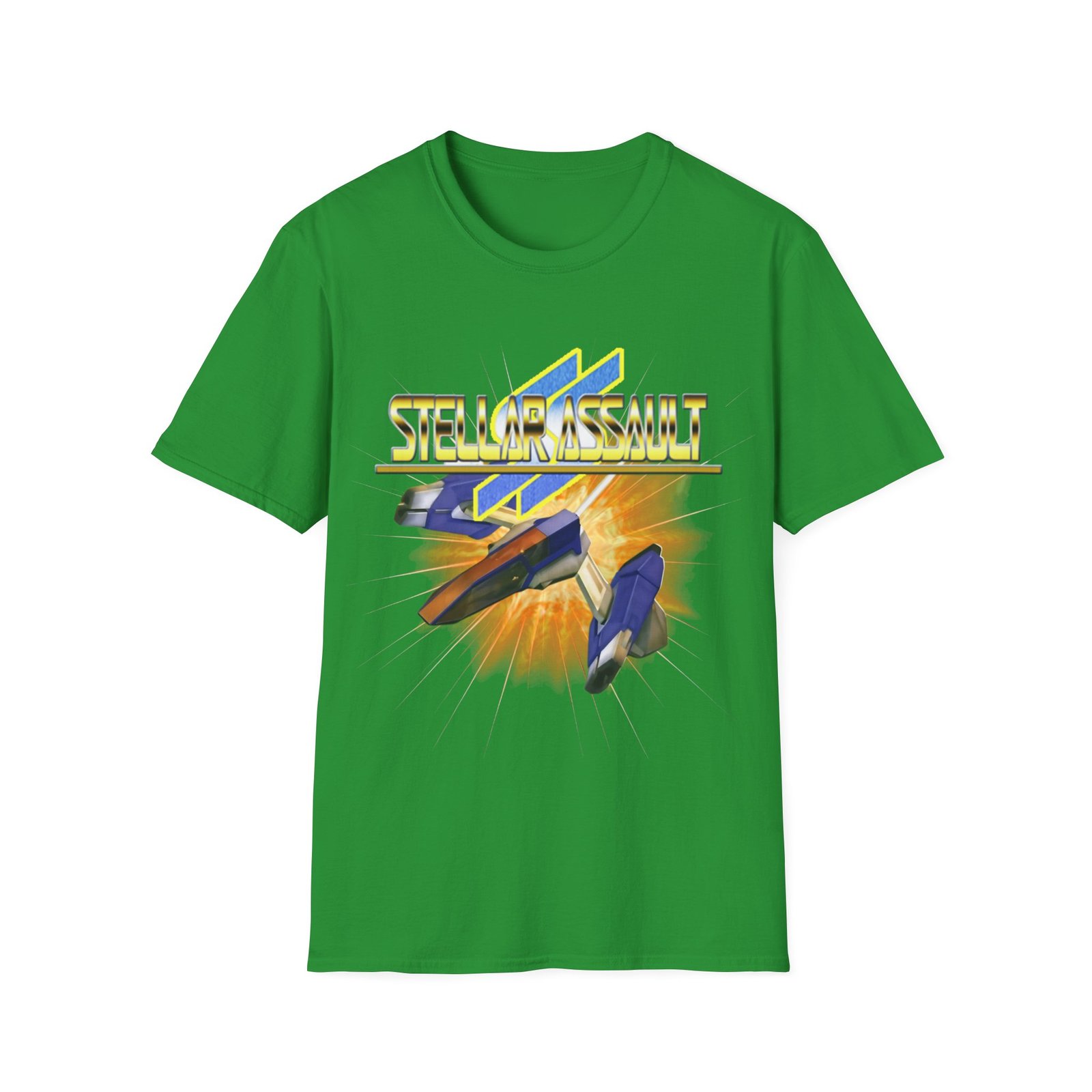 Stellar Assault SS, Sega Saturn, Unisex Softstyle T-Shirt - Image 9