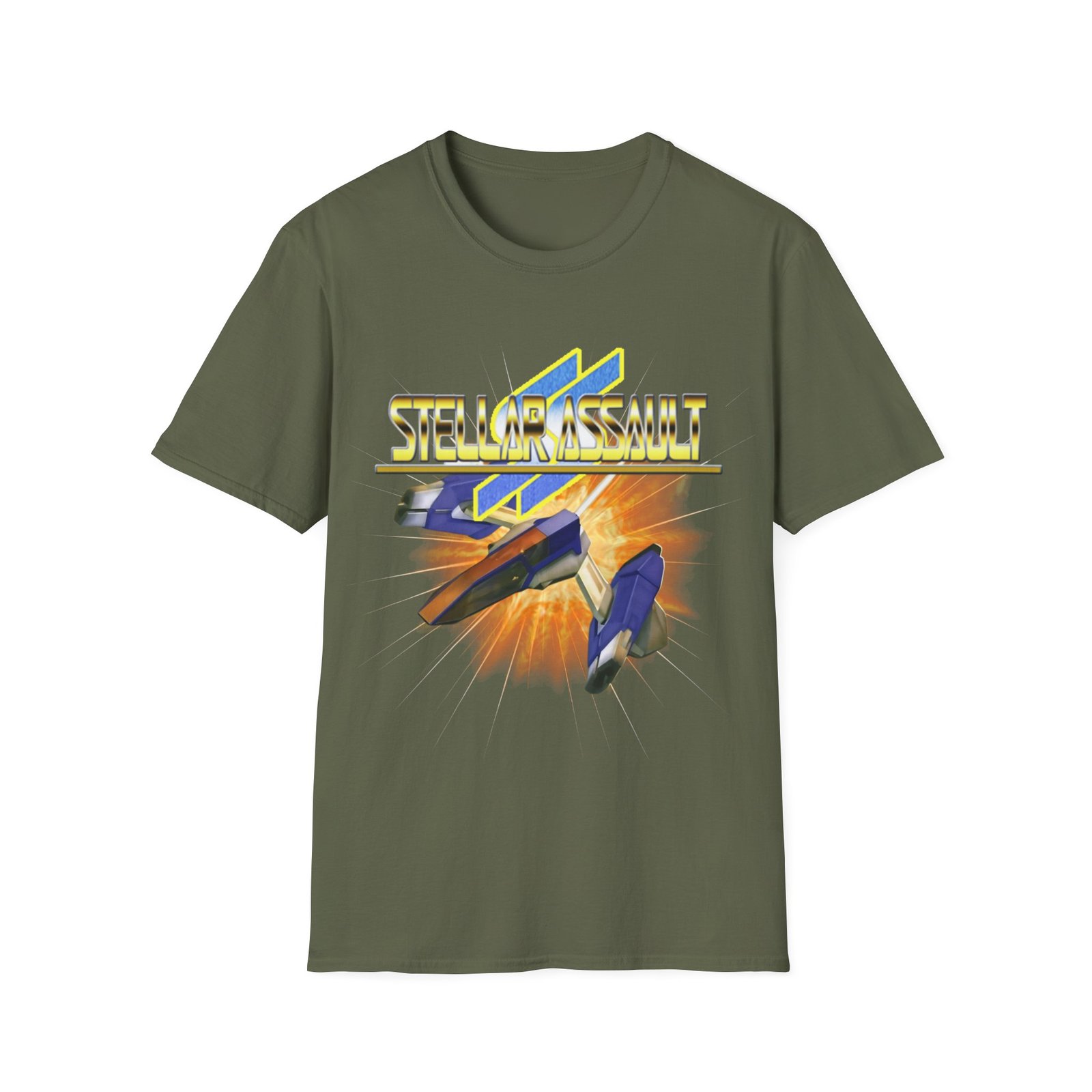Stellar Assault SS, Sega Saturn, Unisex Softstyle T-Shirt - Image 53