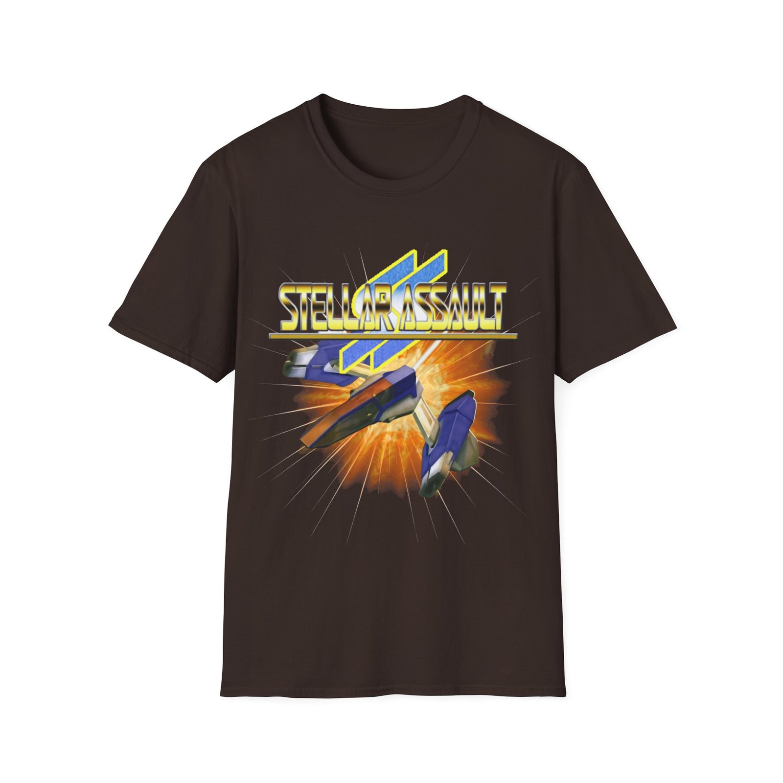 Stellar Assault SS, Sega Saturn, Unisex Softstyle T-Shirt - Image 5
