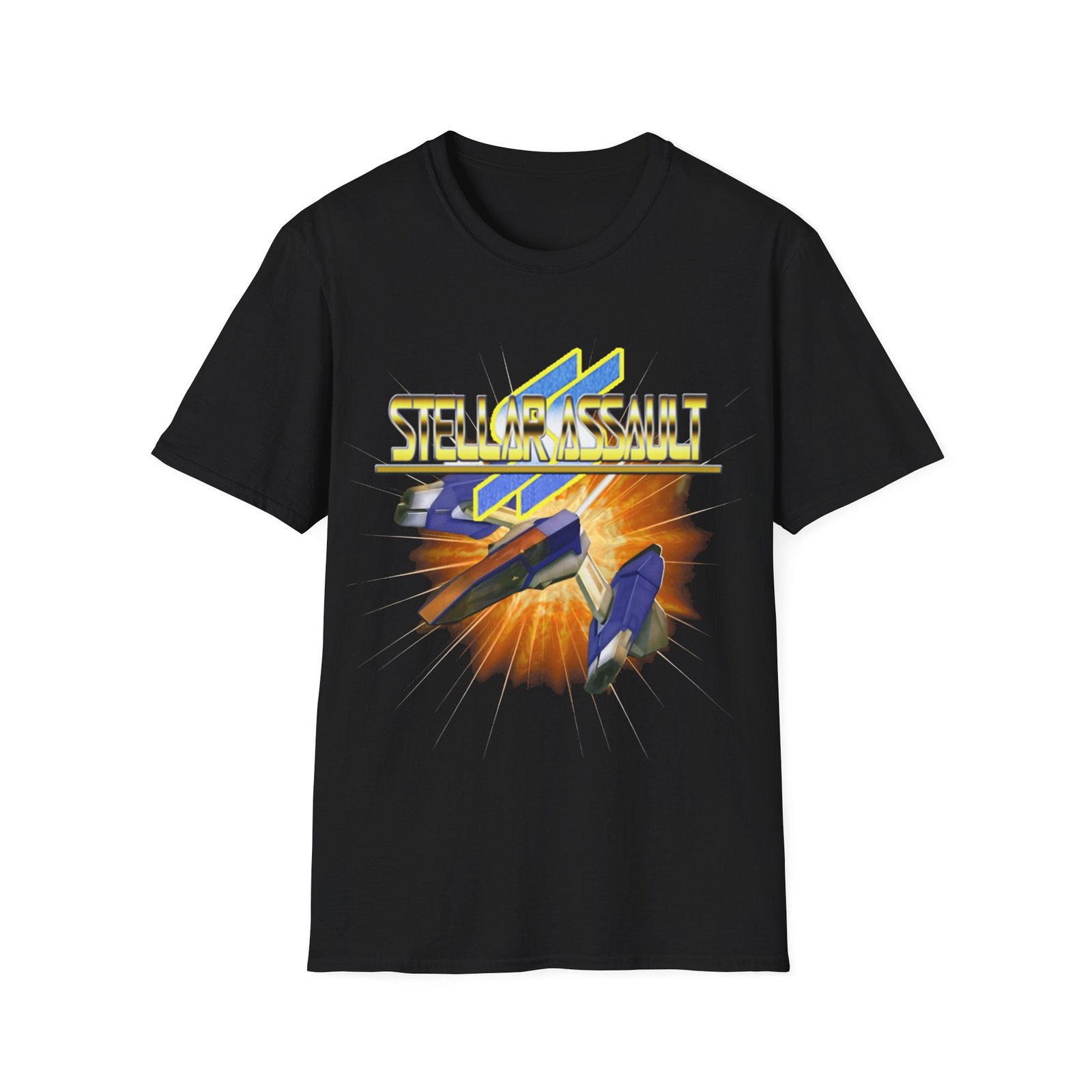 Stellar Assault SS, Sega Saturn, Unisex Softstyle T-Shirt - Image 25