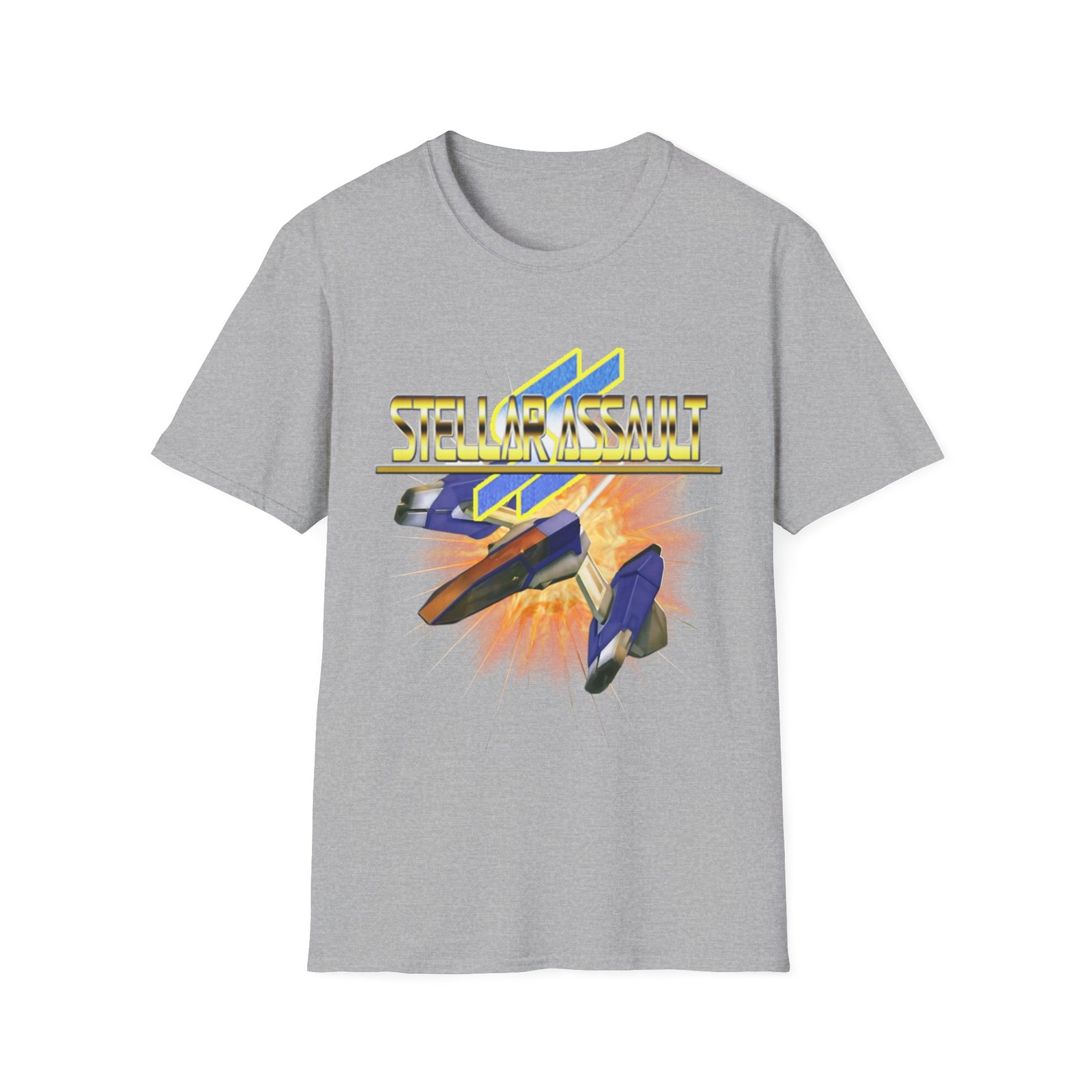 Stellar Assault SS, Sega Saturn, Unisex Softstyle T-Shirt - Image 17