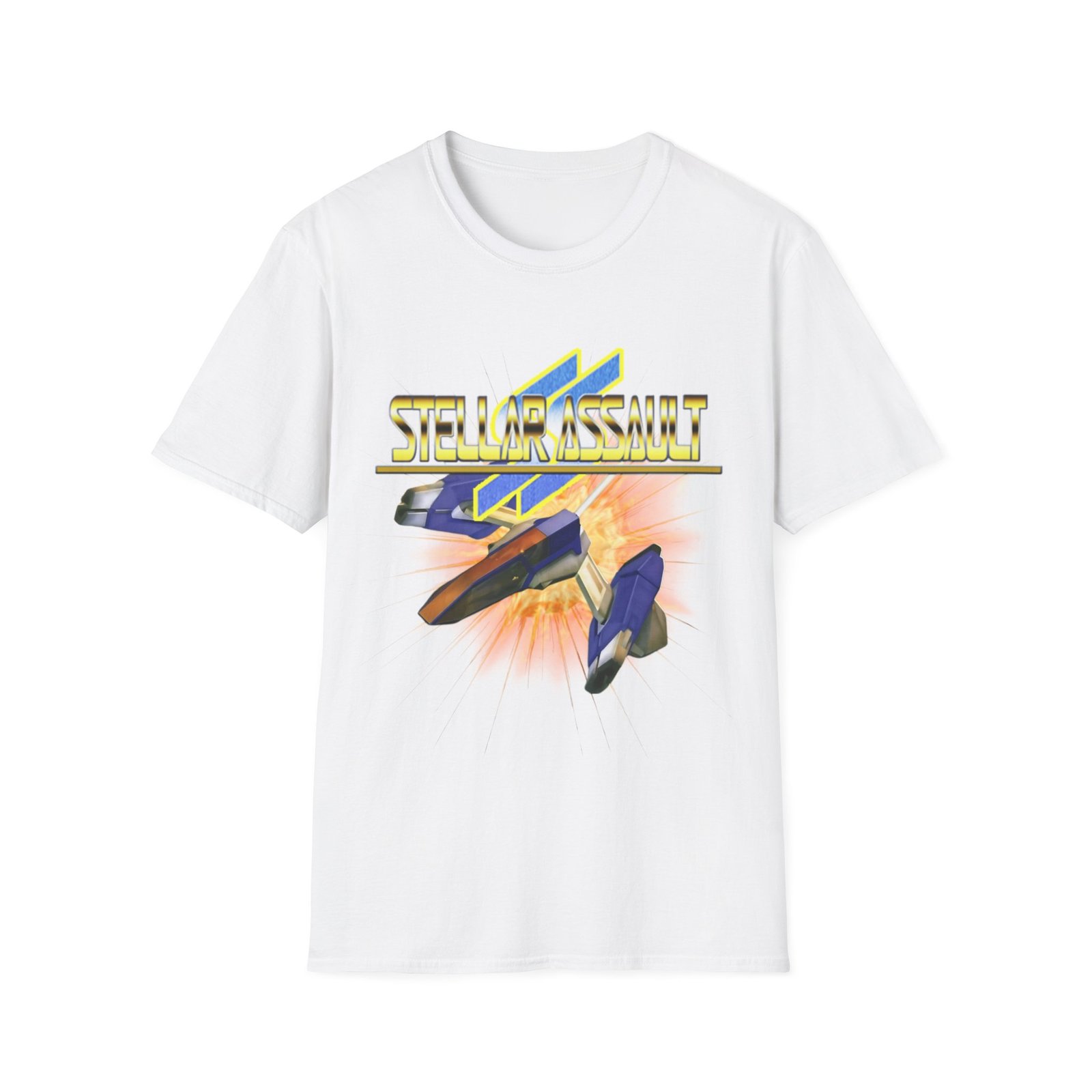 Stellar Assault SS, Sega Saturn, Unisex Softstyle T-Shirt - Image 21
