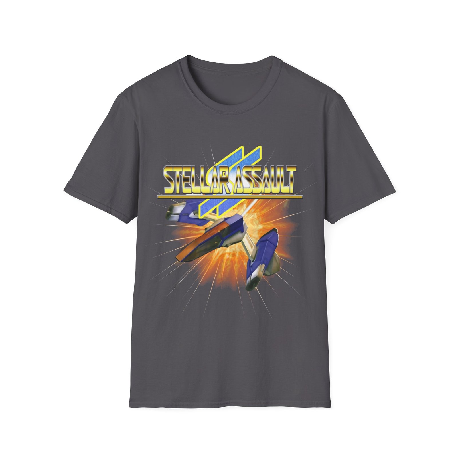 Stellar Assault SS, Sega Saturn, Unisex Softstyle T-Shirt - Image 61