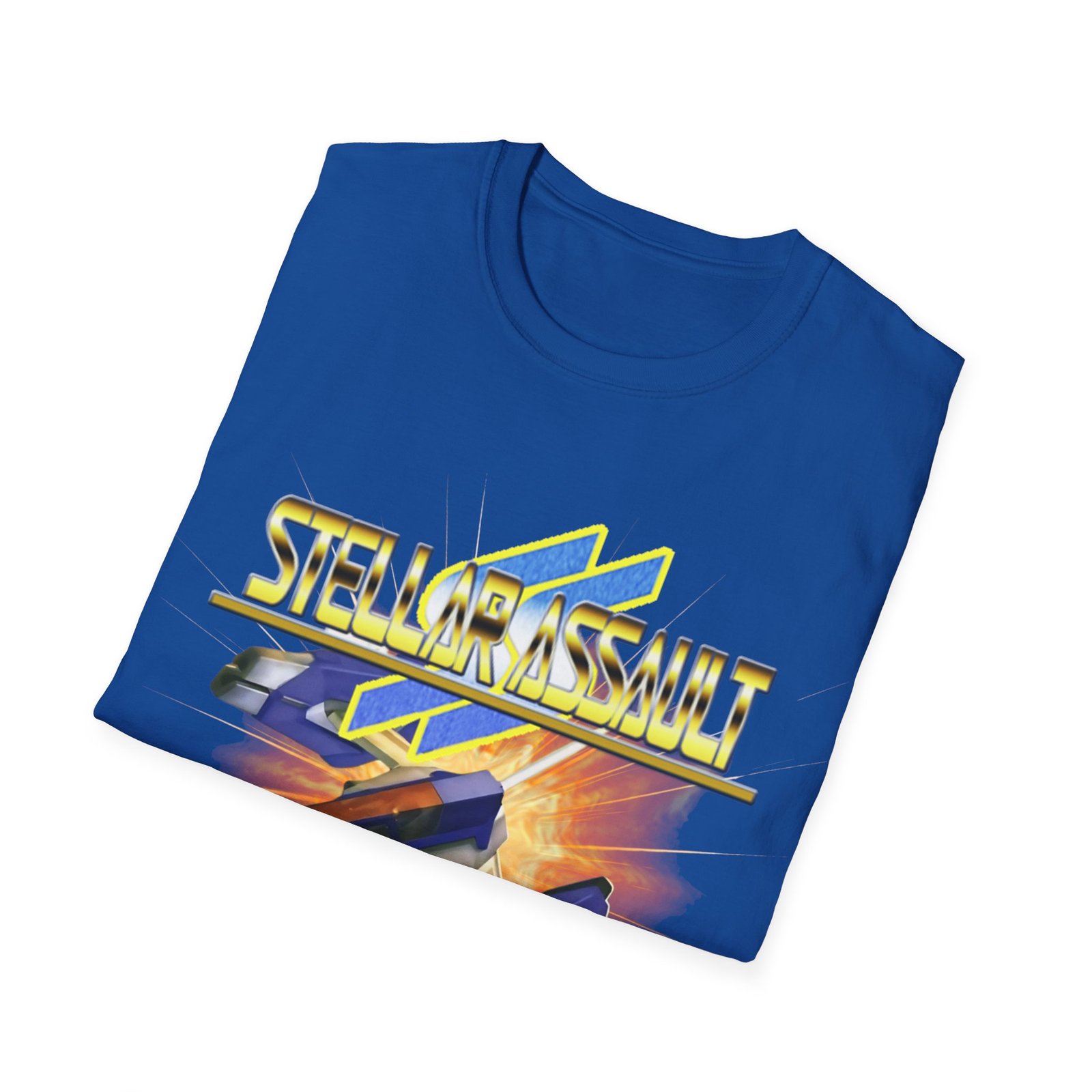 Stellar Assault SS, Sega Saturn, Unisex Softstyle T-Shirt - Image 4